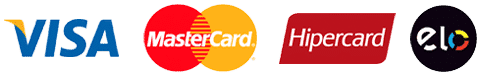 Cartões Visa, Mastercard, Hipercard e Elo
